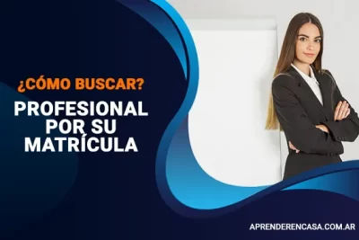 Cómo buscar a un profesional por su matrícula